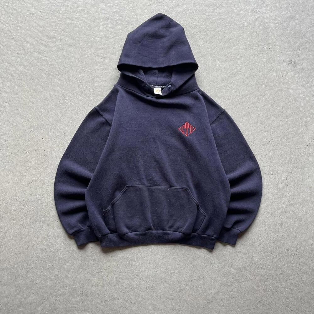 Rare Vintage 70s Embroidered Russell Athletic Gold Tag Hoodie